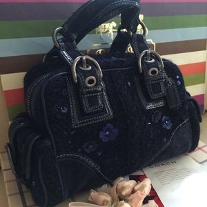 Rare Coach 10071 Flower Handbag